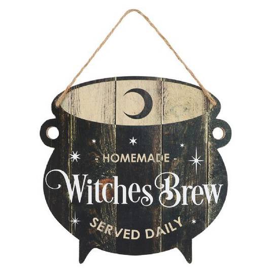 Witches Brew Cauldron MDF Sign